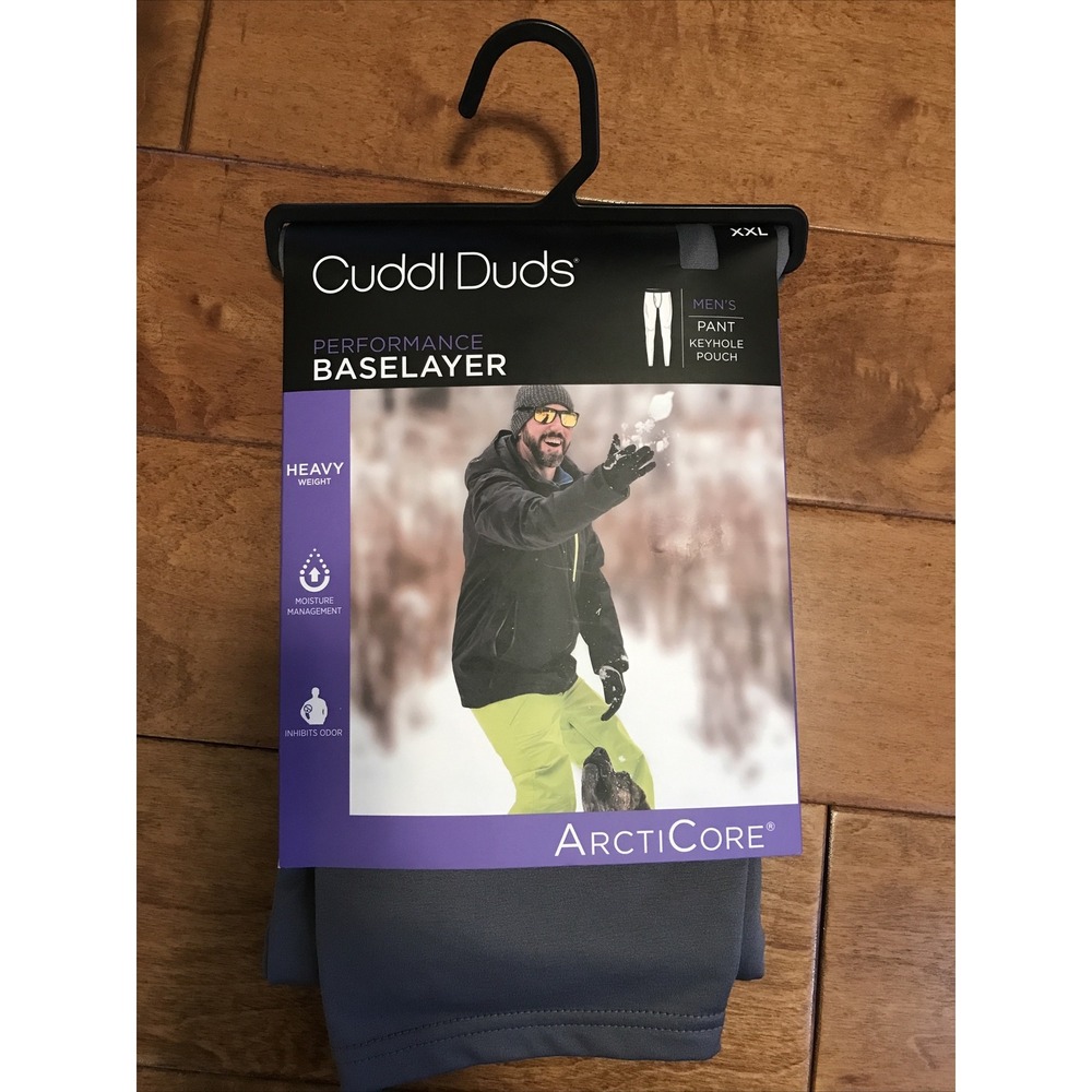 Cuddl Duds Men Baselayer Pants ArctiCore Thermal Bottoms Gray XXL NEW CD8627083